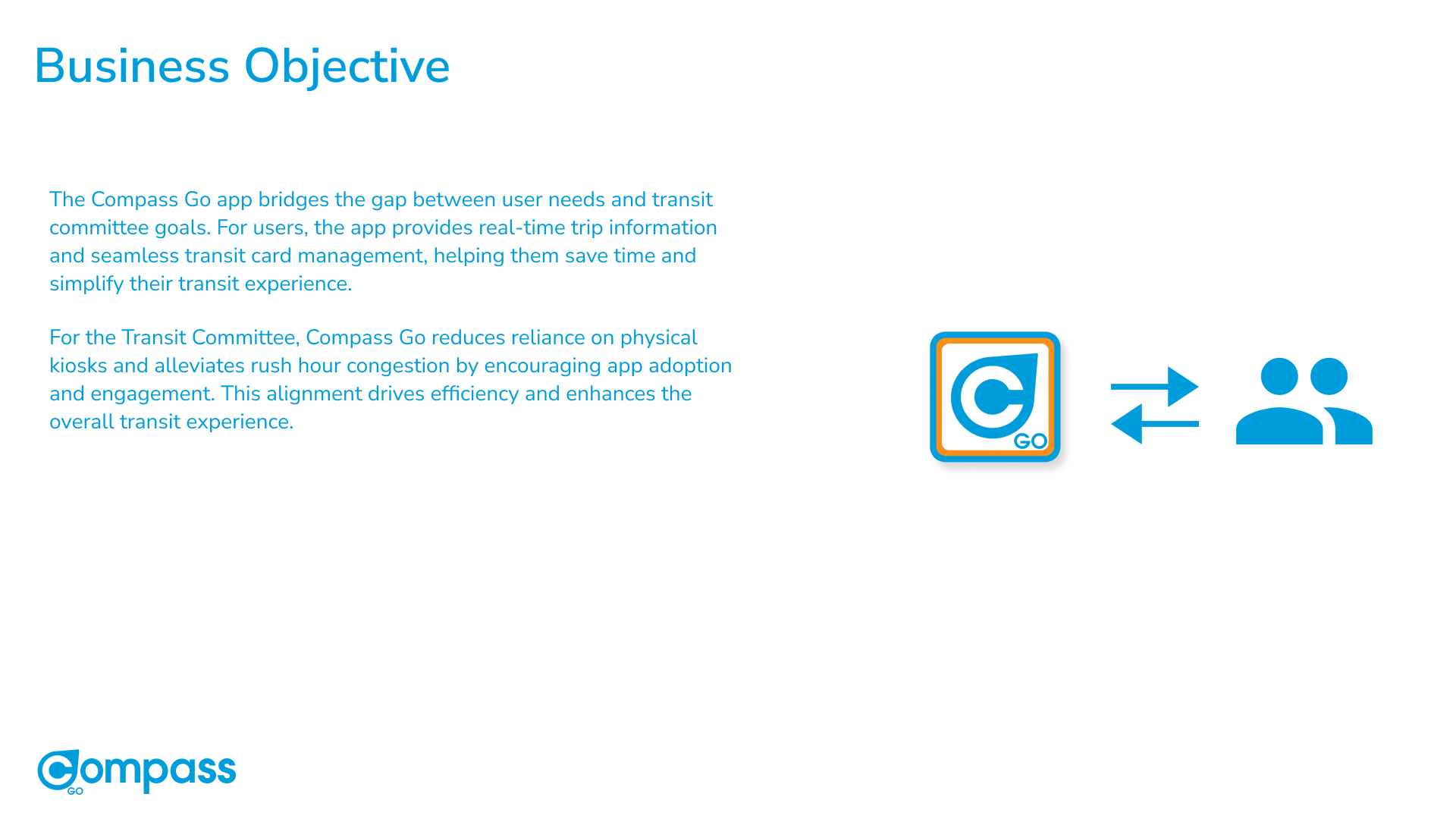 What is Compass Go — app login screen mockup